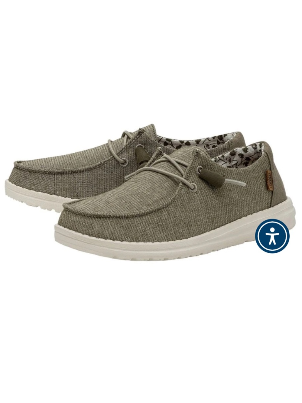 Hey Dude Wendy Chambray Sage Slip-On Loafers